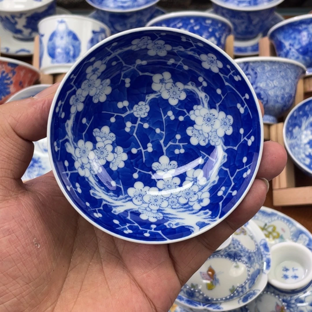 陶月楼 柴窑 满绘普洱杯