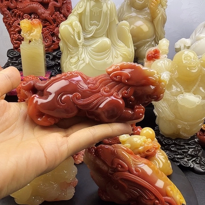 厚***物寿山石瑞兽呈祥寿山石