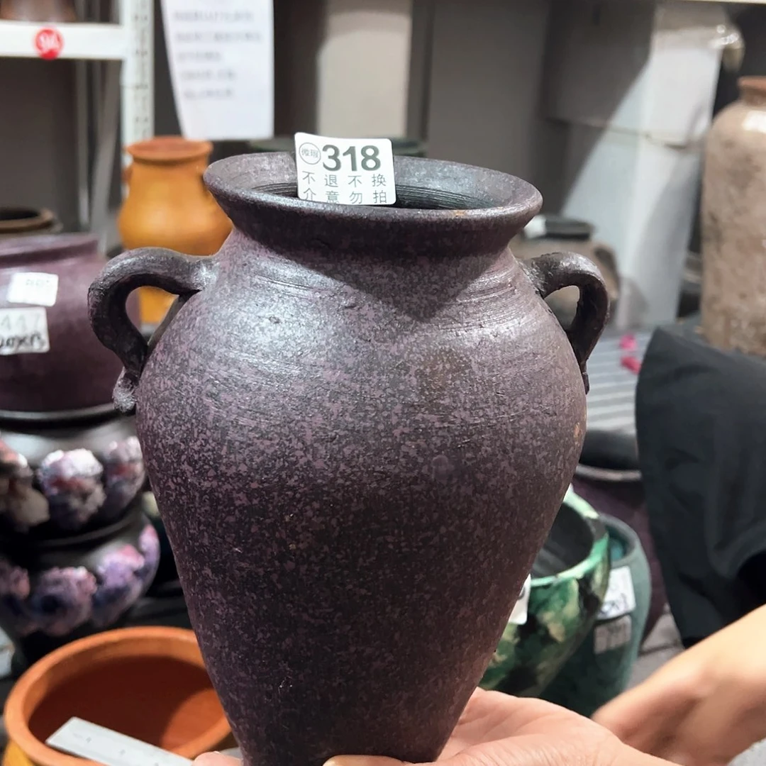 瑕疵紫色双耳有孔318