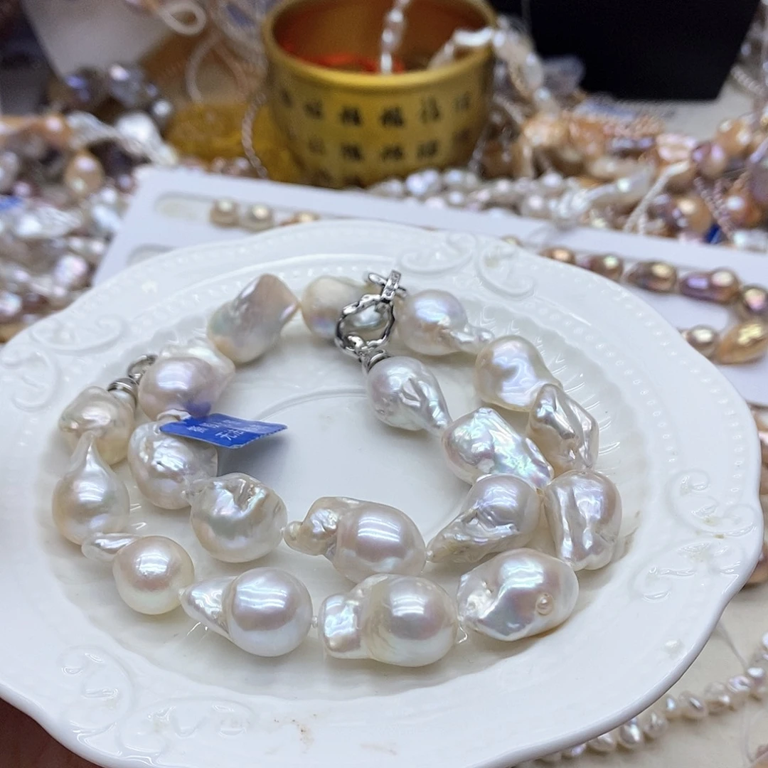 颈饰合金淡水珍珠