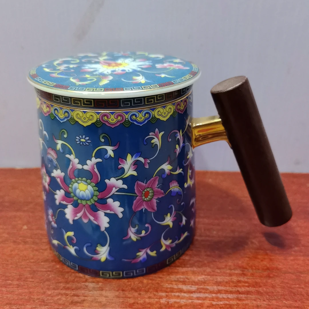 景德镇陶瓷珐琅彩办公用茶杯