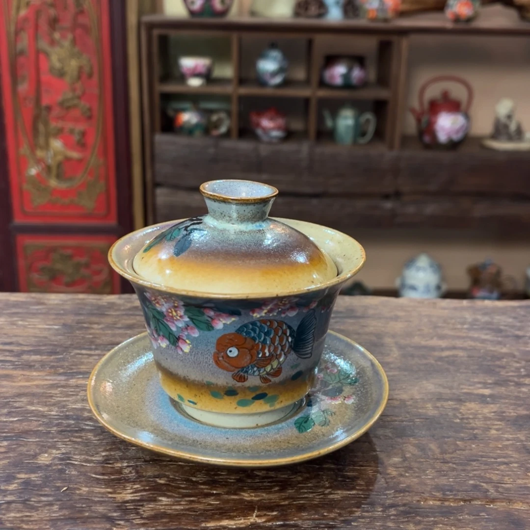 柴烧手工手绘陶瓷