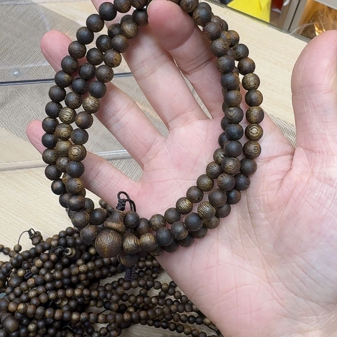 沉香手串❌***胖海南醇化老料乌身多圈0.6