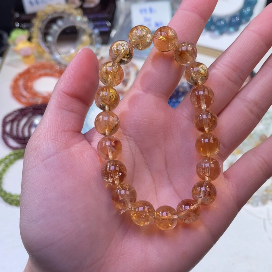 未镶嵌手链水晶暴力黄黄塔晶10mm+