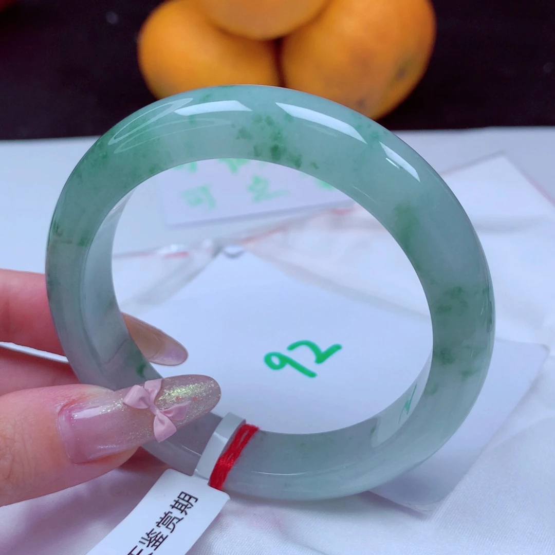 未镶嵌手镯翡翠天然缅甸翡翠A货手镯 92号