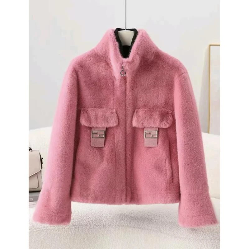 短外套网红气质冬季女时尚百搭小香风毛毛外套轻奢韩版毛绒短款