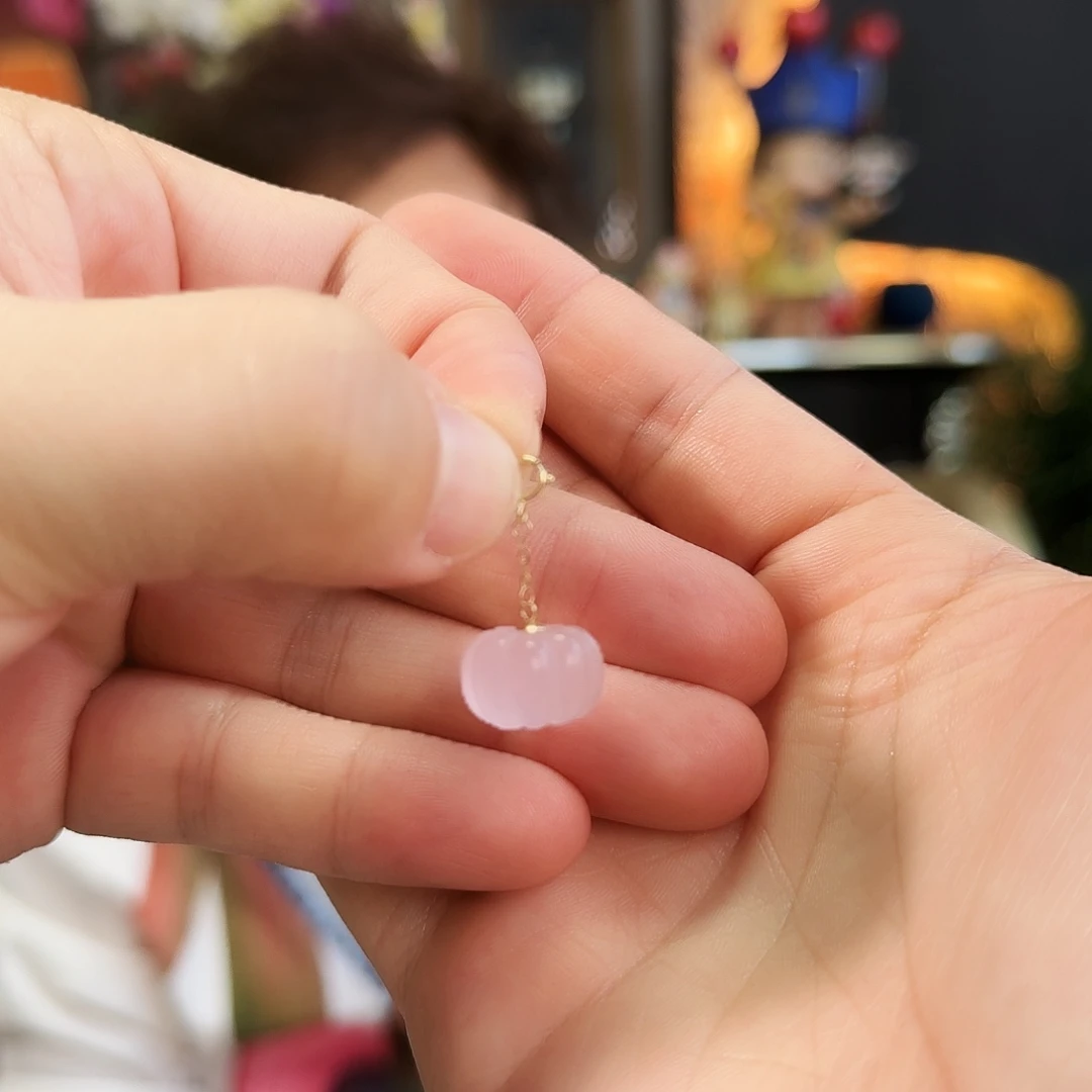 水晶颈饰18K金镶嵌精致