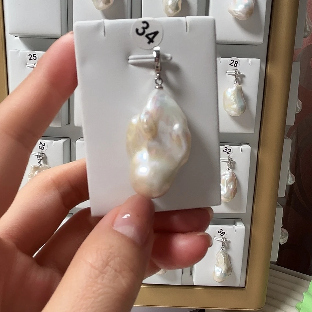 颈饰淡水珍珠银S925镶嵌