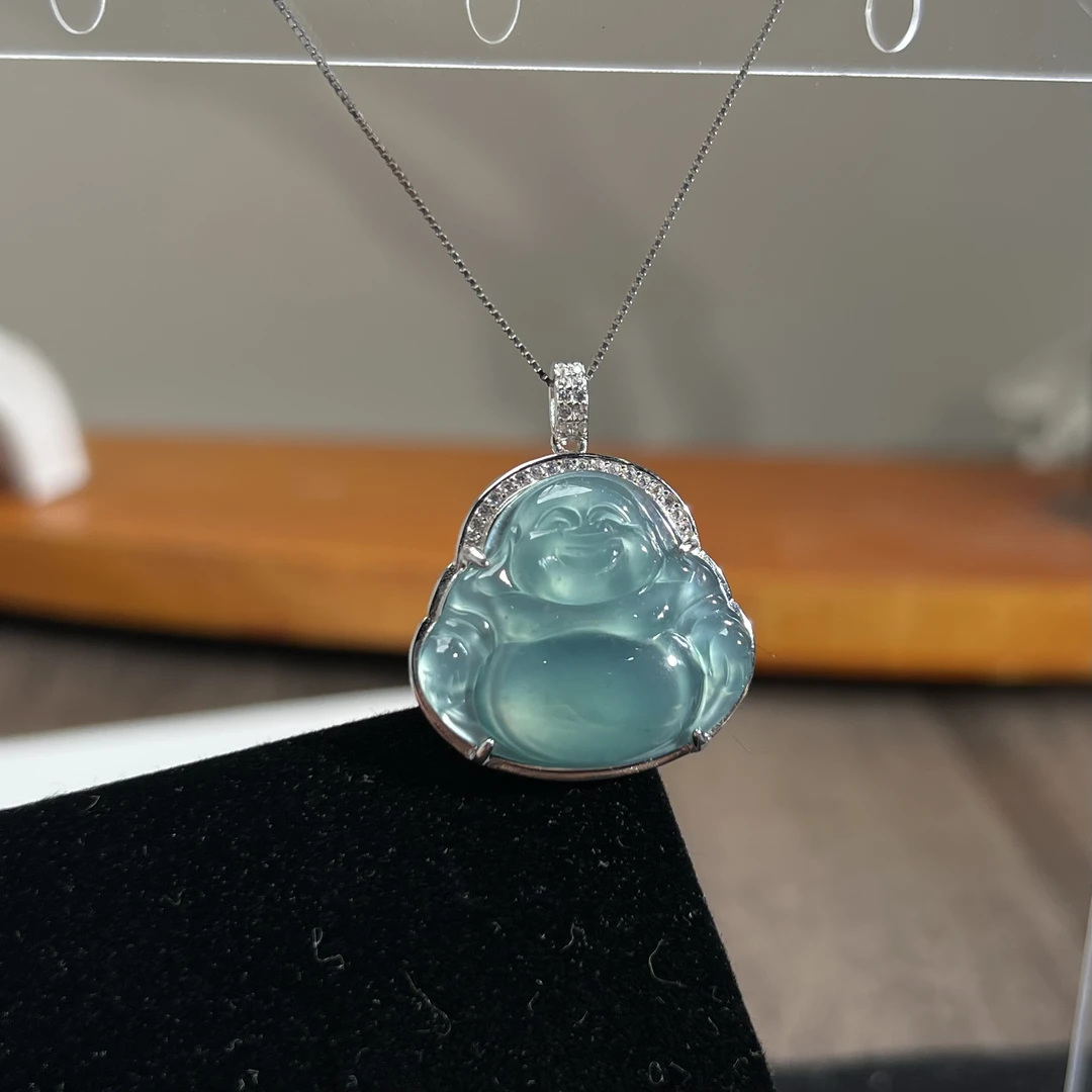 翡翠佛公s925吊坠 KT24091805