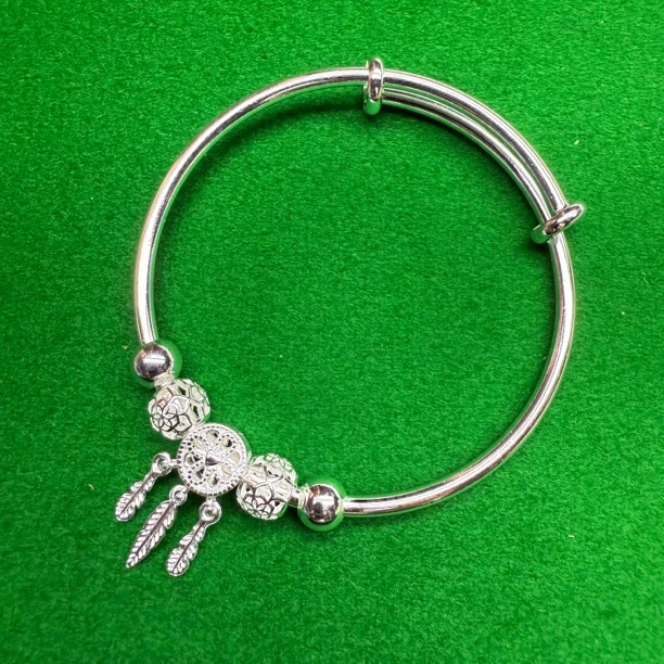 足银社实心精品手镯  银色手镯16g无礼盒YZ044