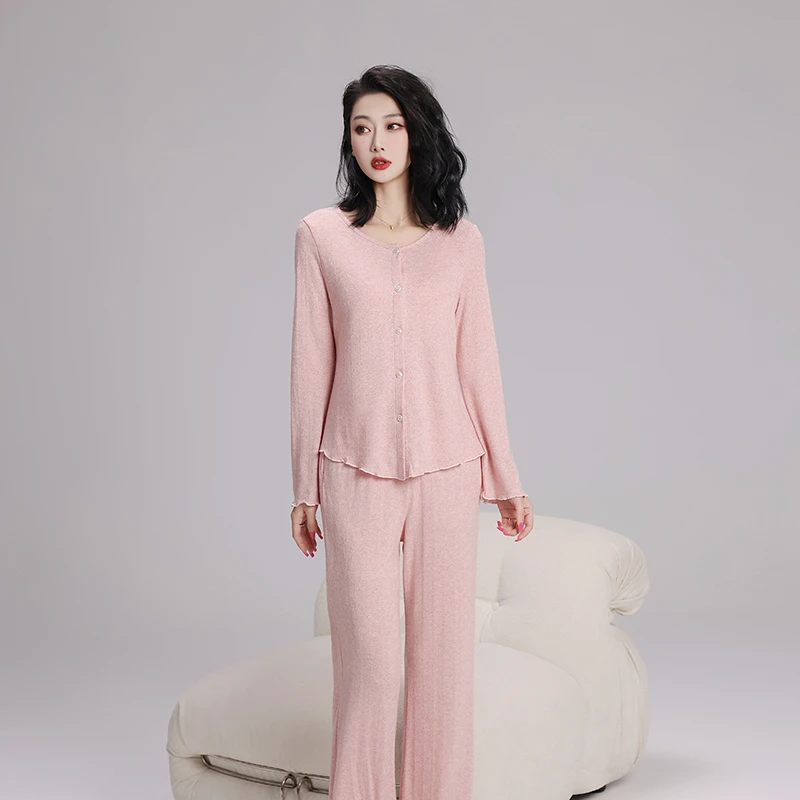 碧绒2025年新款超火睡衣女春夏季长袖休闲高级感可外穿家居服套装