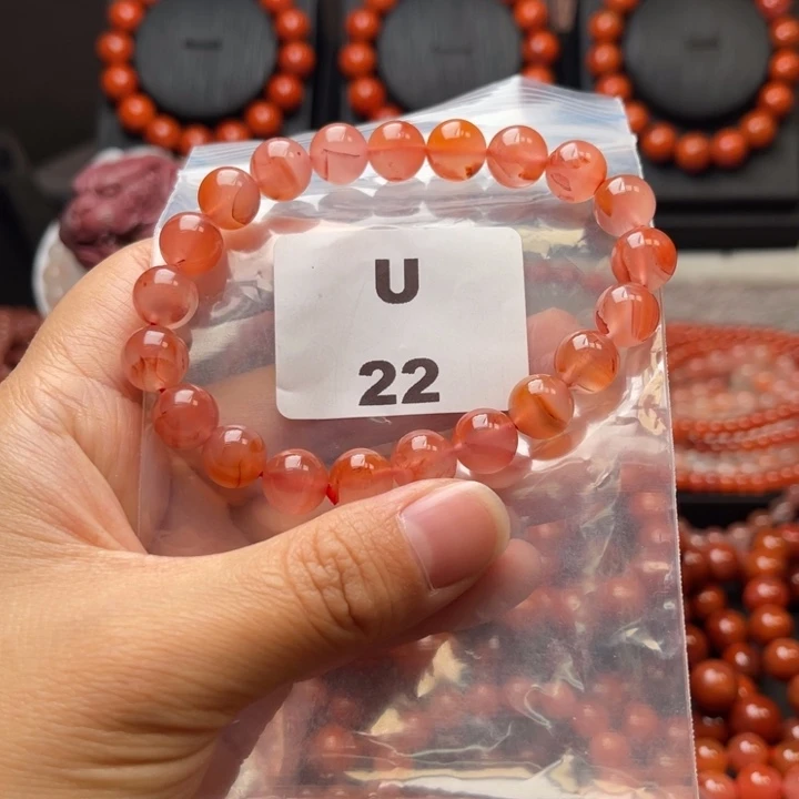 南红玛瑙未镶嵌多样性发货默认微瑕称重9mm