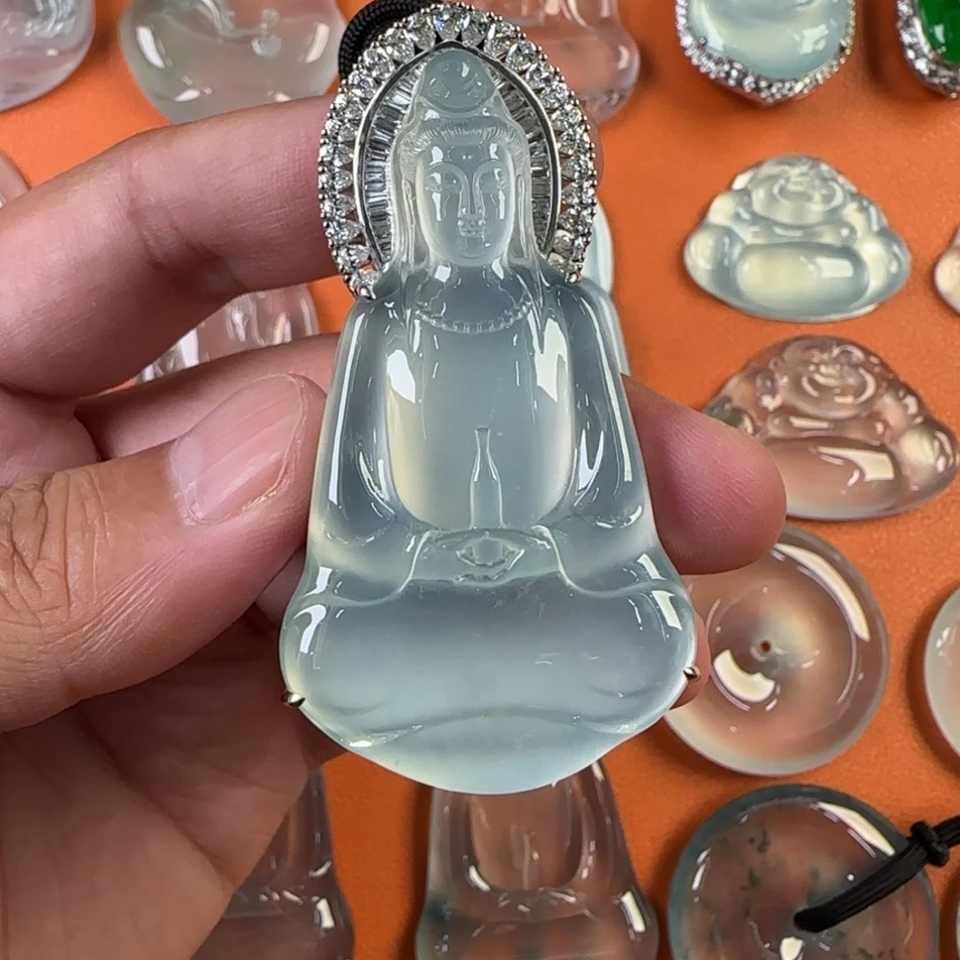 翡翠未镶嵌颈饰天然
