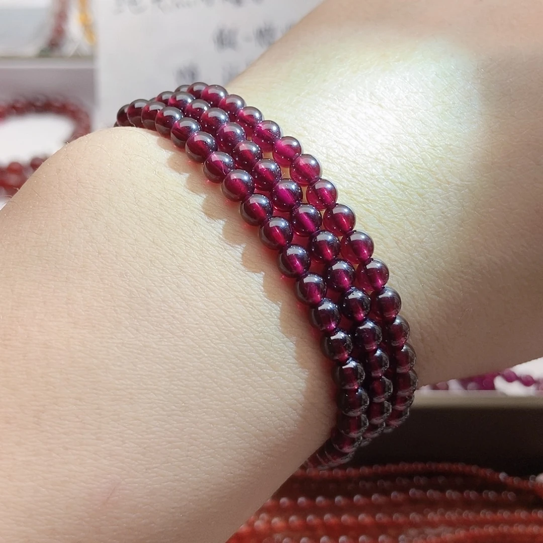 石榴石手链未镶嵌4.5