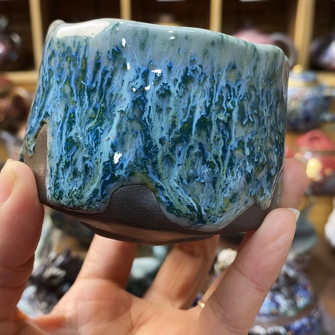 粗陶柴烧志野茶器