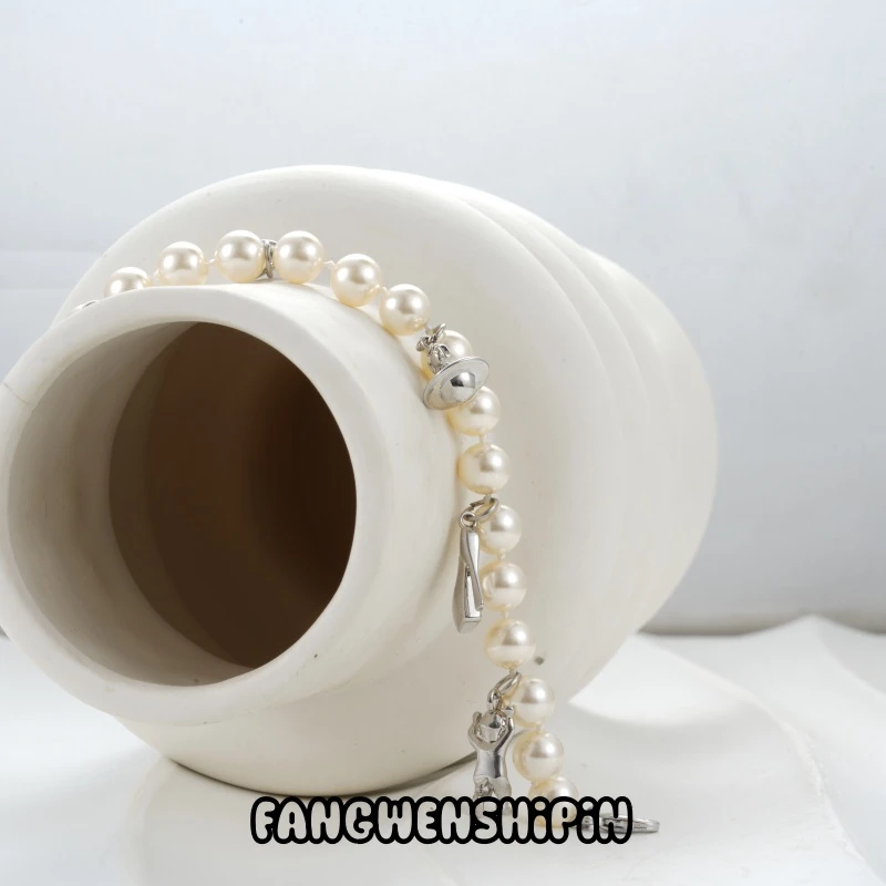 铜合金仿珍珠手链 【镀K金】3725（25cm）