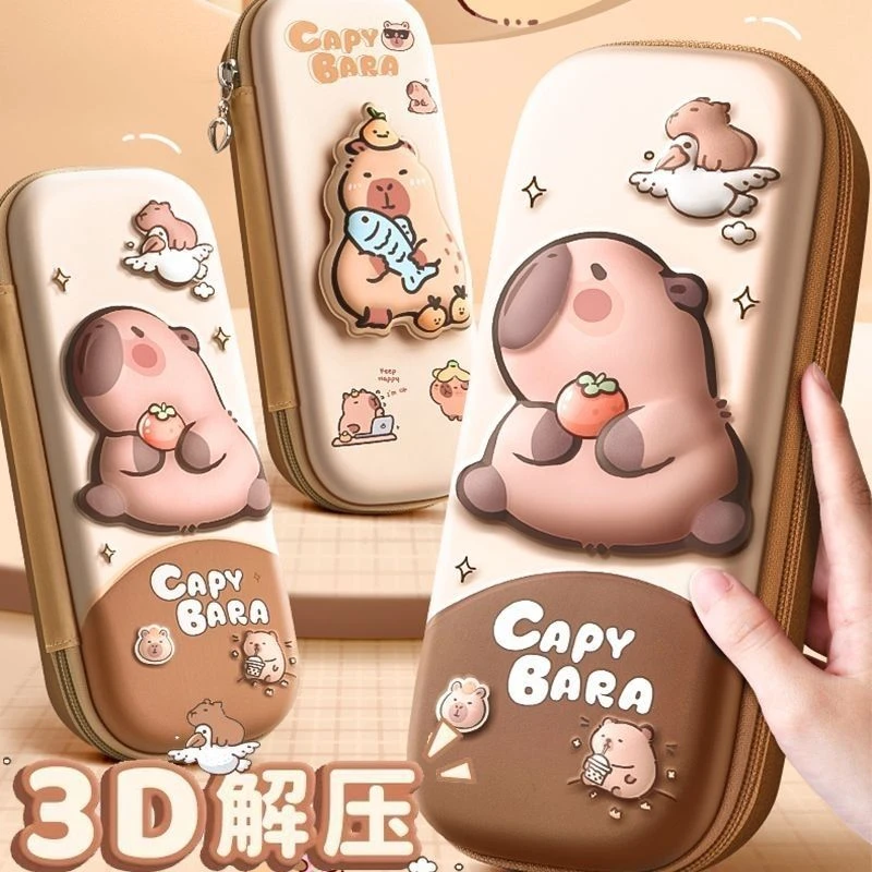 开学必备 2025新款3D文具盒卡通小学生铅笔盒儿童三层笔袋防水
