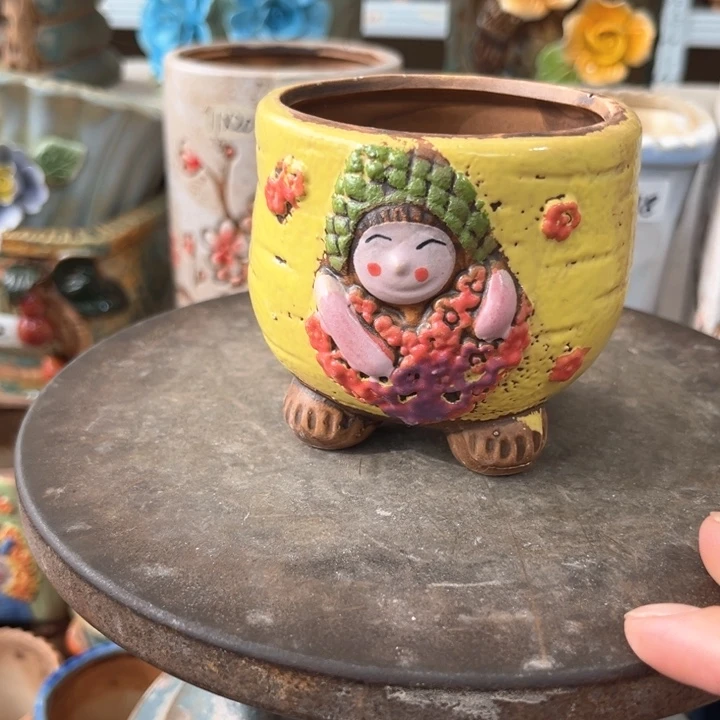 紫砂花盆粗陶材质多肉花盆