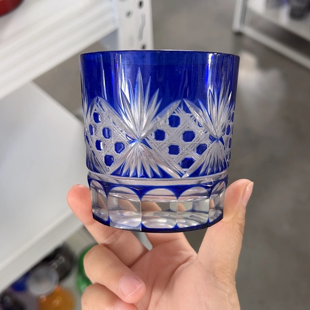 水晶玻璃高脚款微瑕一个