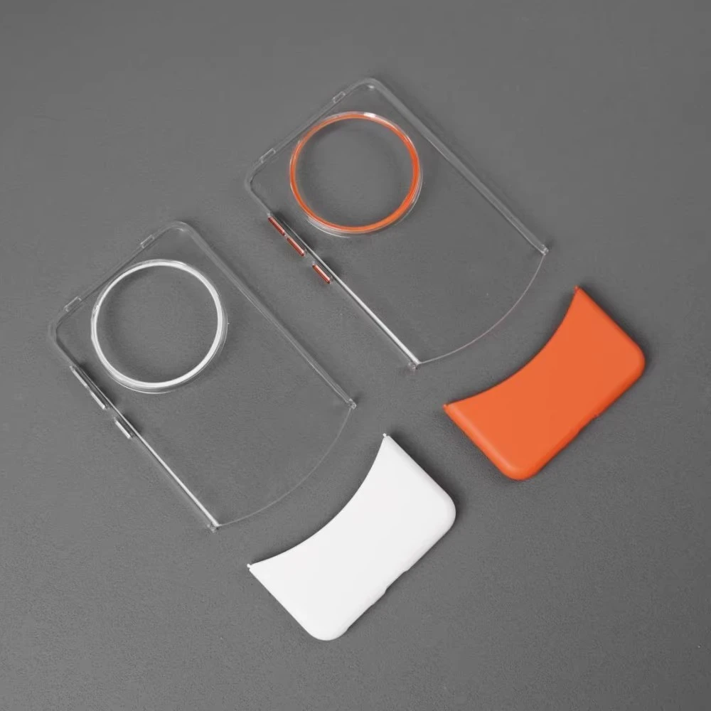 适用华为新款mate60手机壳透明拼接保护套70pro+撞色不发黄防摔壳