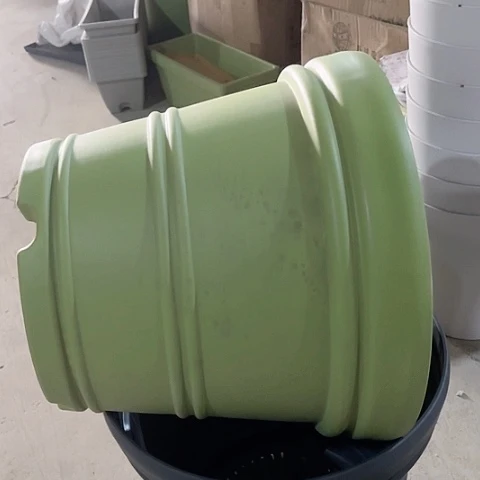 树脂凸纹盆41口2个绿➕托