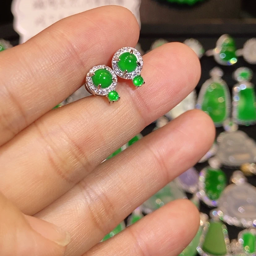 【闪购商品】翡翠未镶嵌耳饰天然翡翠