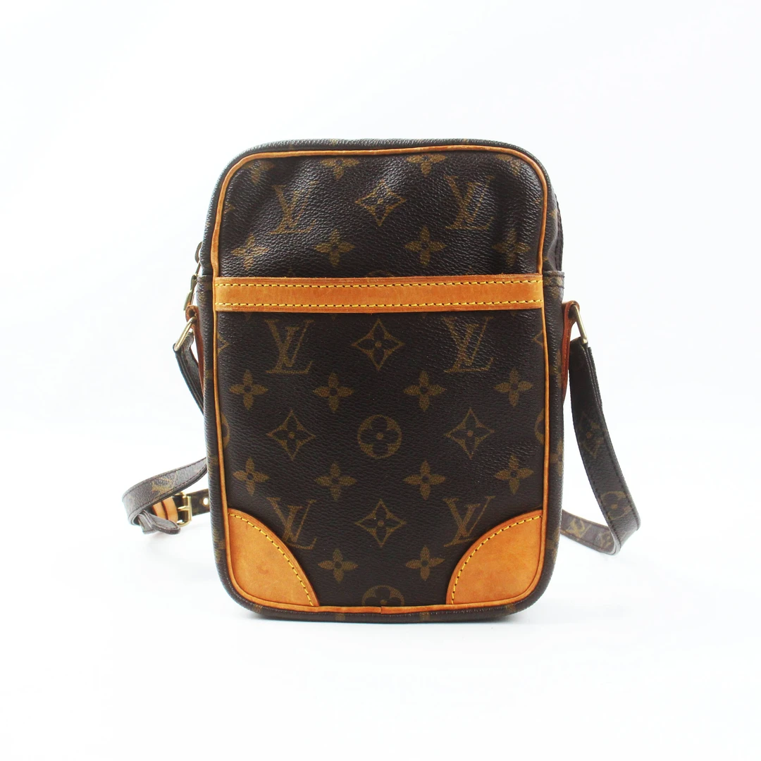 95新 LouisVuitton/路易威登 76340B 老花单层相机单肩斜挎包