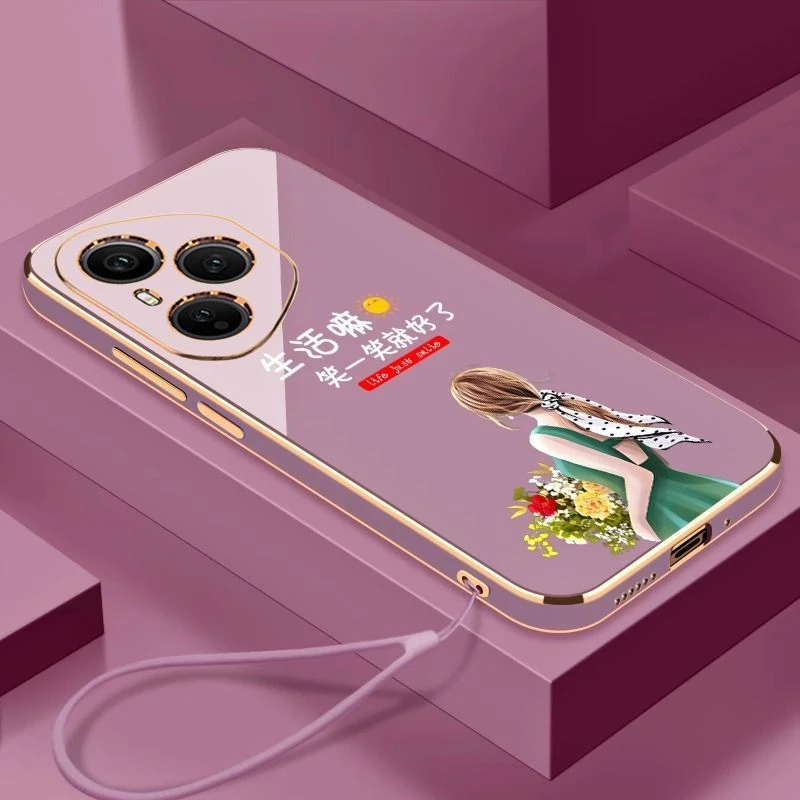 适用华为荣耀400Pro手机壳女DNP-AN00可爱清新5G防摔超薄创意软壳