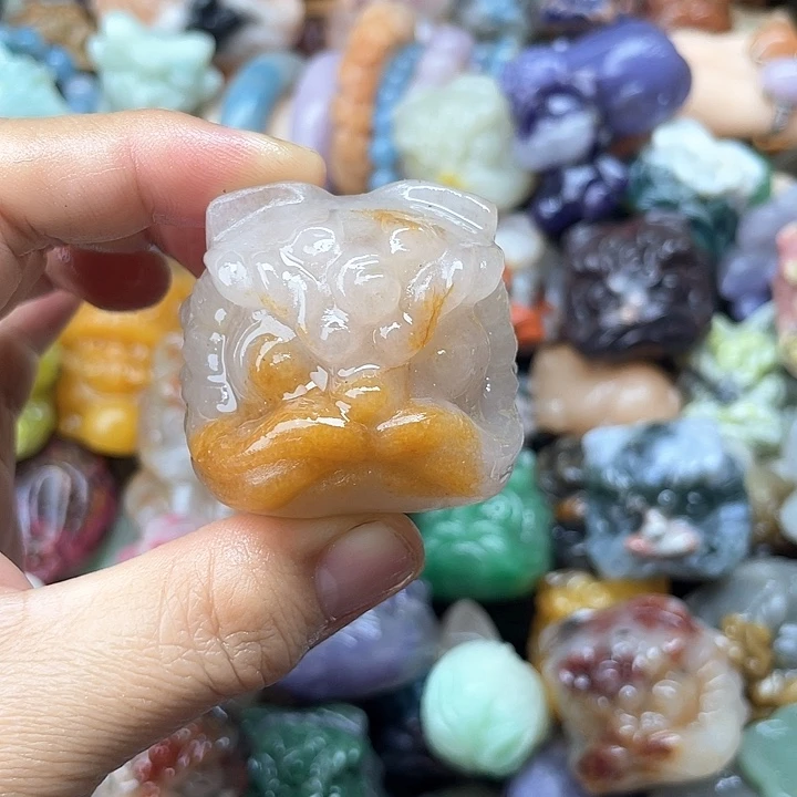 未镶嵌石英质玉珠宝奇石醒狮