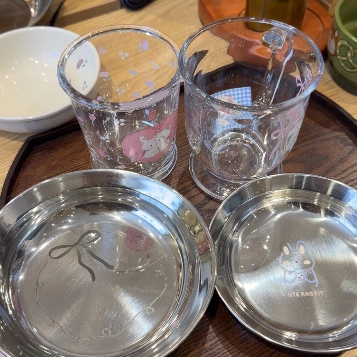 不锈钢餐盘两个杯子两个