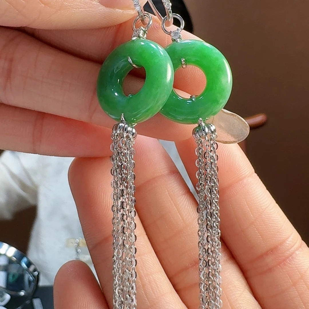 翡翠耳饰18K金镶嵌M****耳饰