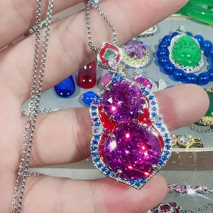 非金属红色蓝色满镶嵌