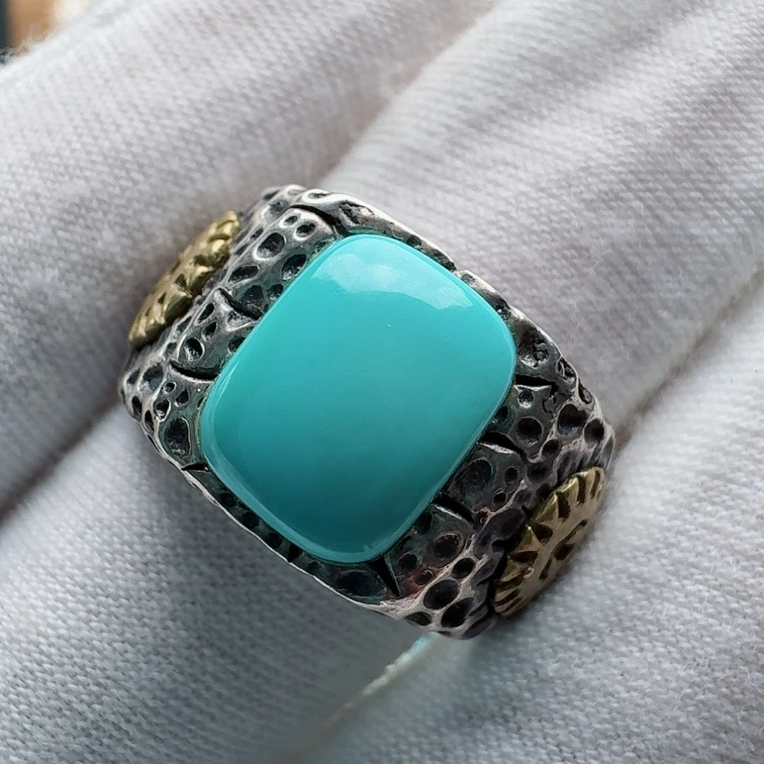 绿松石银S925镶嵌珠宝奇石