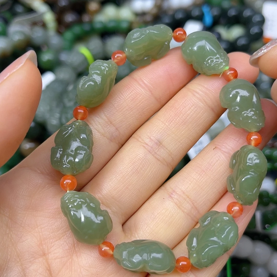 和田玉未镶嵌手链