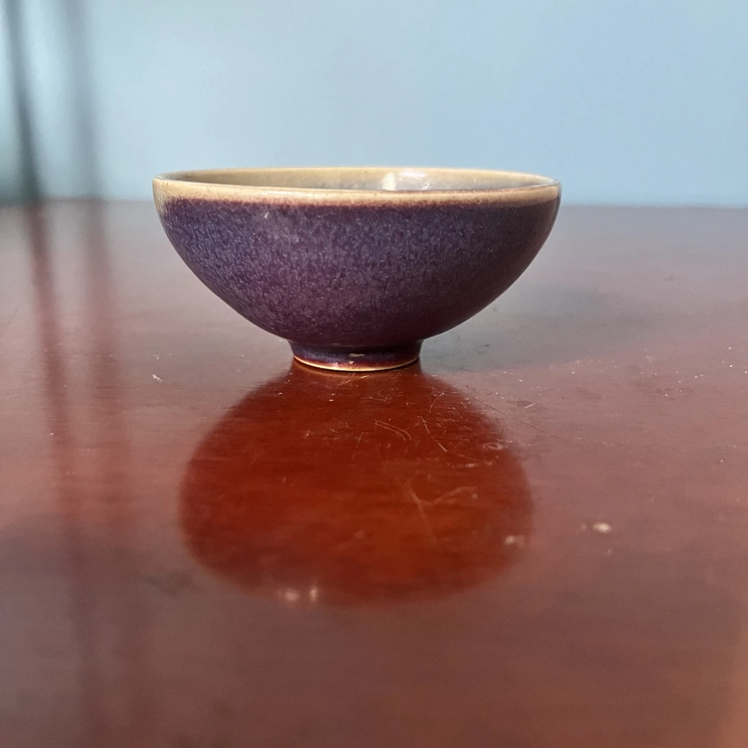 1021明以前钧窑挂紫斑茶盏