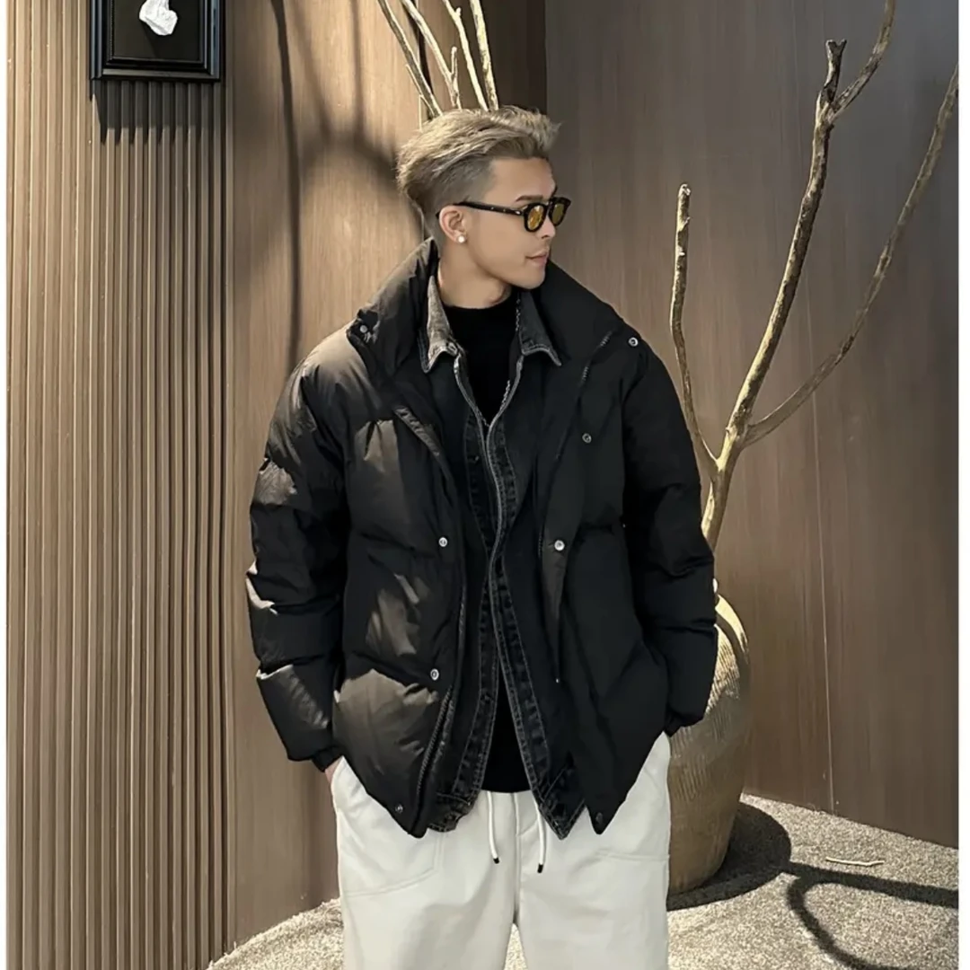 恩熙·韩版百搭立领男款羽绒服外套21806