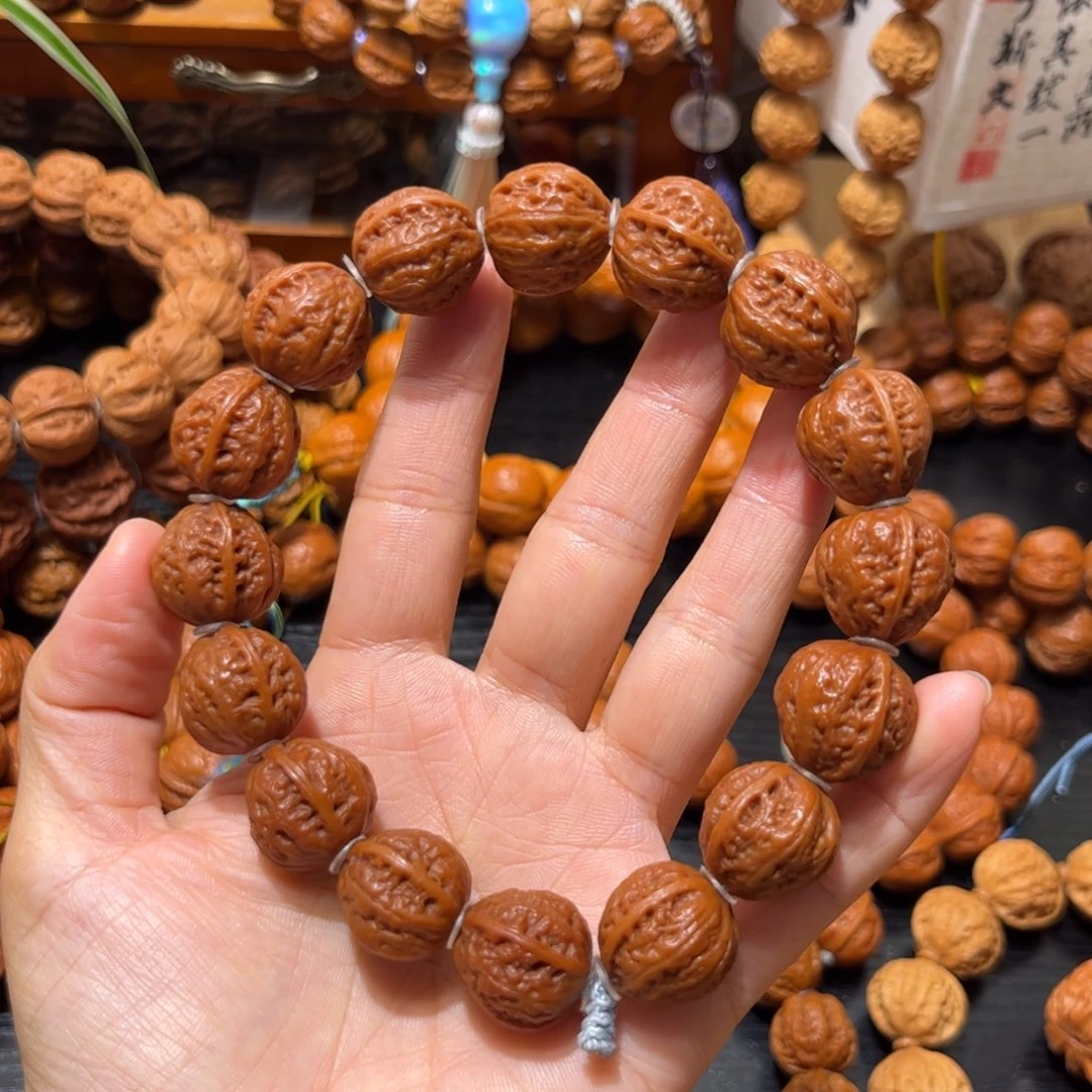 吊坠桃核无***生蚂蚁纹手串