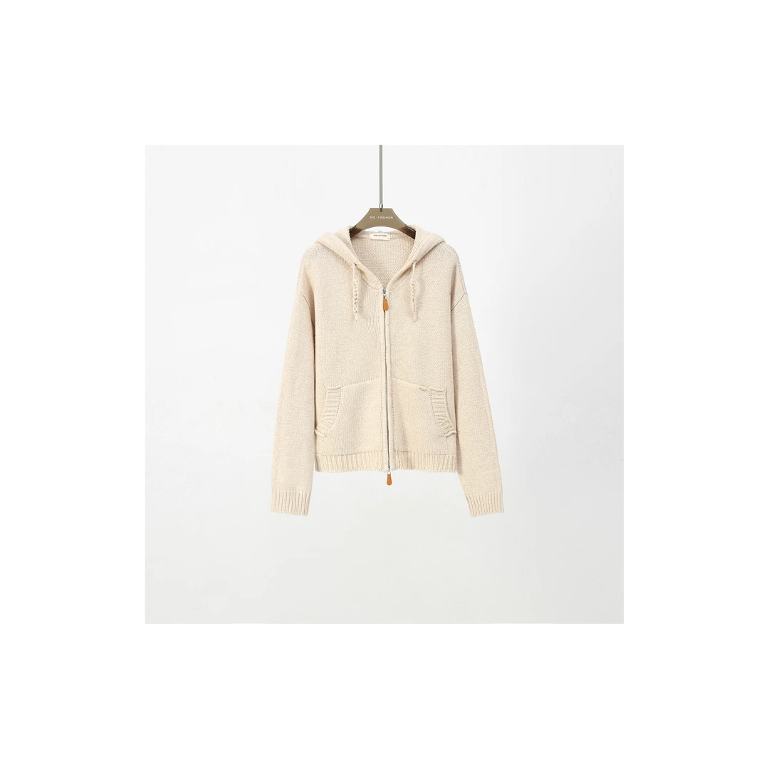 【DAXIU轻奢】秋冬连帽时尚休闲百搭女士秋季针织衫-9117-1