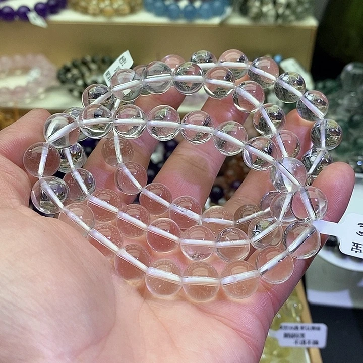 水晶手链未镶嵌AA白水晶10+