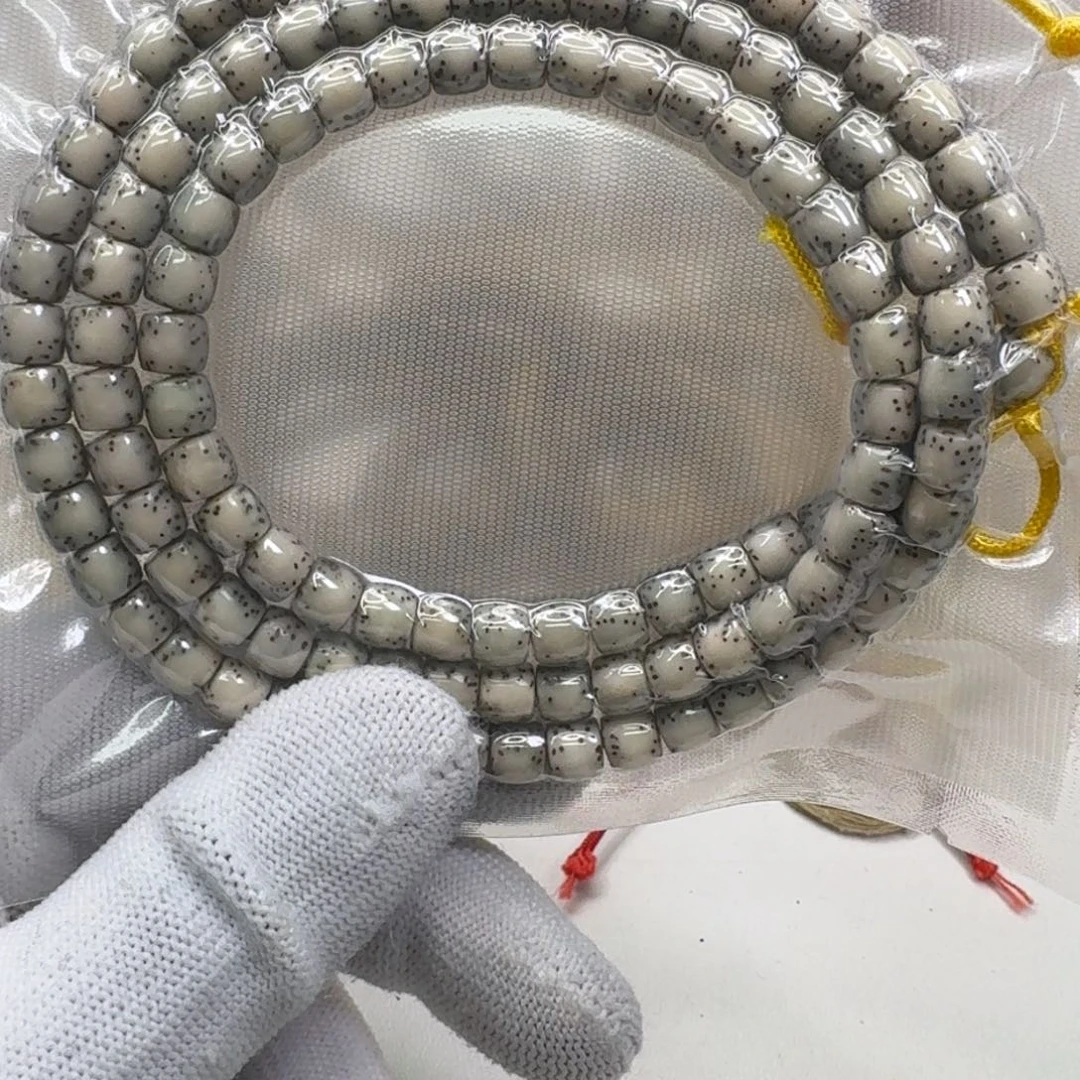 星月菩提手串40灭世糯冰绿星月半壁7左右108