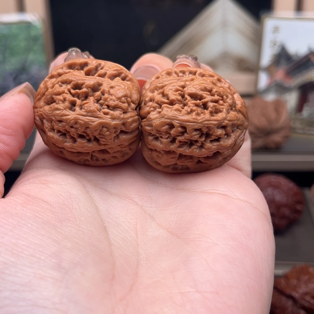 桃核把件平谷大粗筋手捻