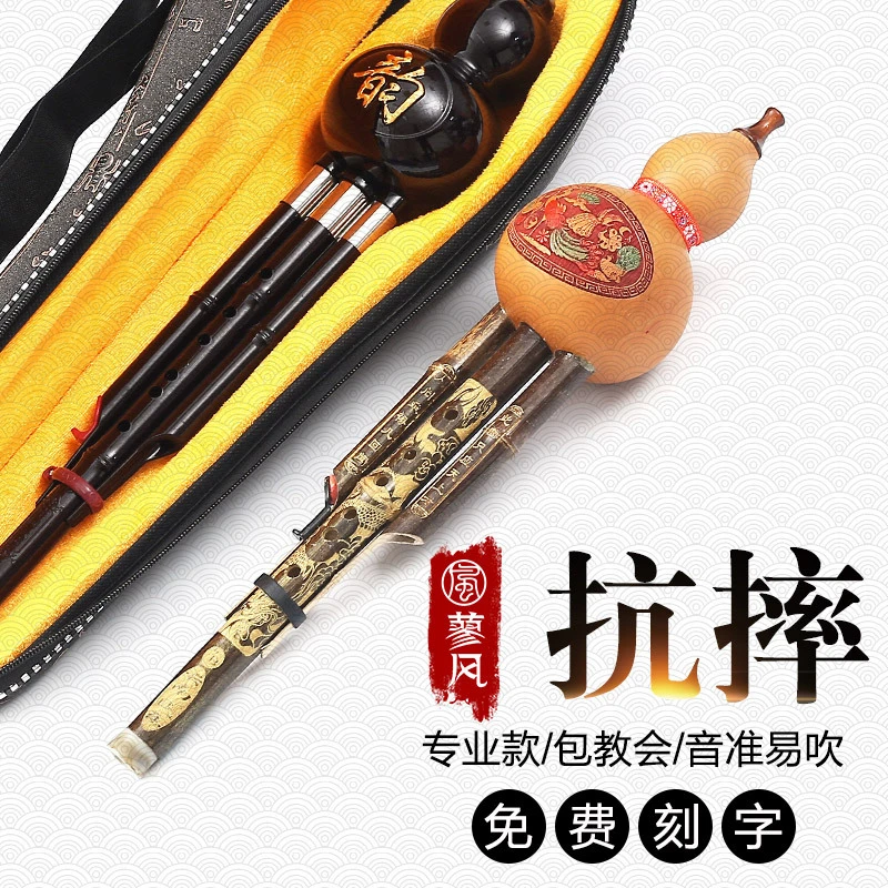 民族葫芦丝乐器C调降B调小学生专用中学生初学专业紫竹胡芦丝儿童