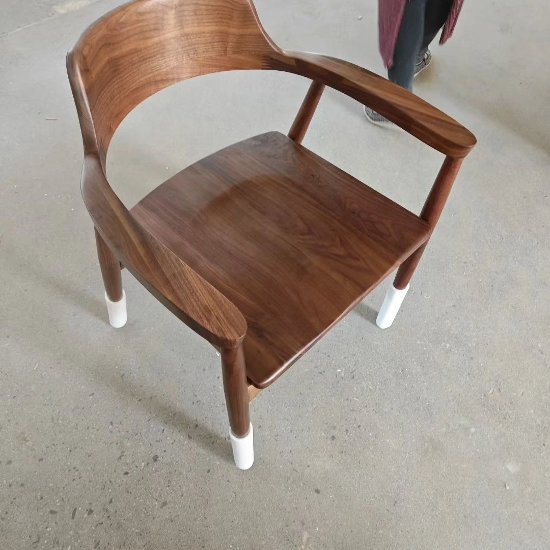 北美全实木书椅全实木小户型现代简约意式全榫卯餐椅休闲椅子整装