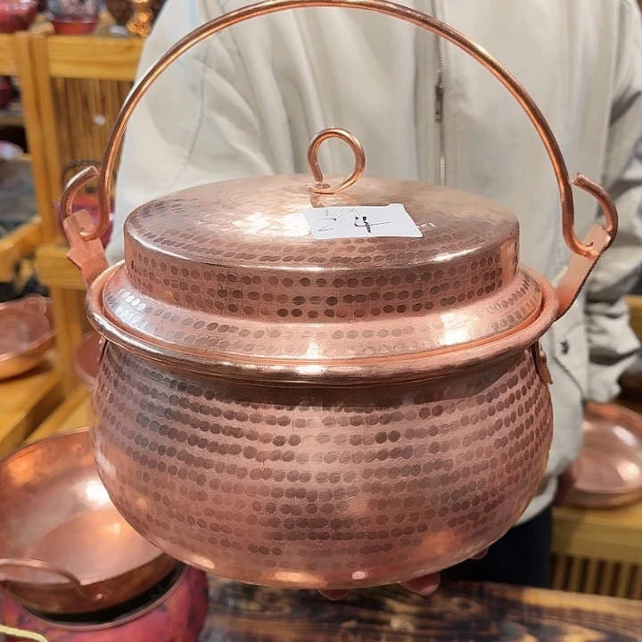 紫铜手工制作摆件吊锅24口径