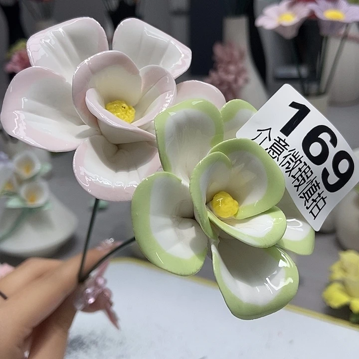 陶瓷纯手工捏花设计