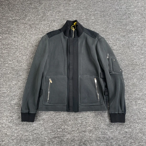 95新 DIOR/迪奥 8477/DIOR徽标棒球领镂空休闲夹克外套/54码/98新
