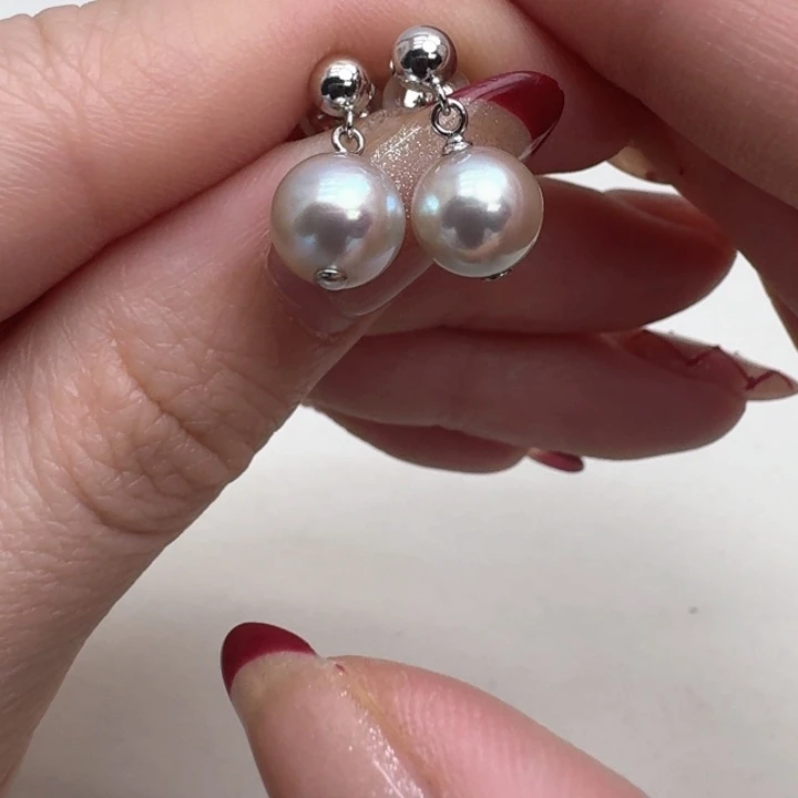 海水珍珠耳饰未镶嵌