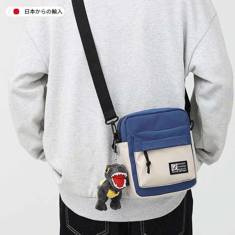 日本潮牌小挎包男生潮流手机小背包休闲运动斜挎包男款单肩包男士