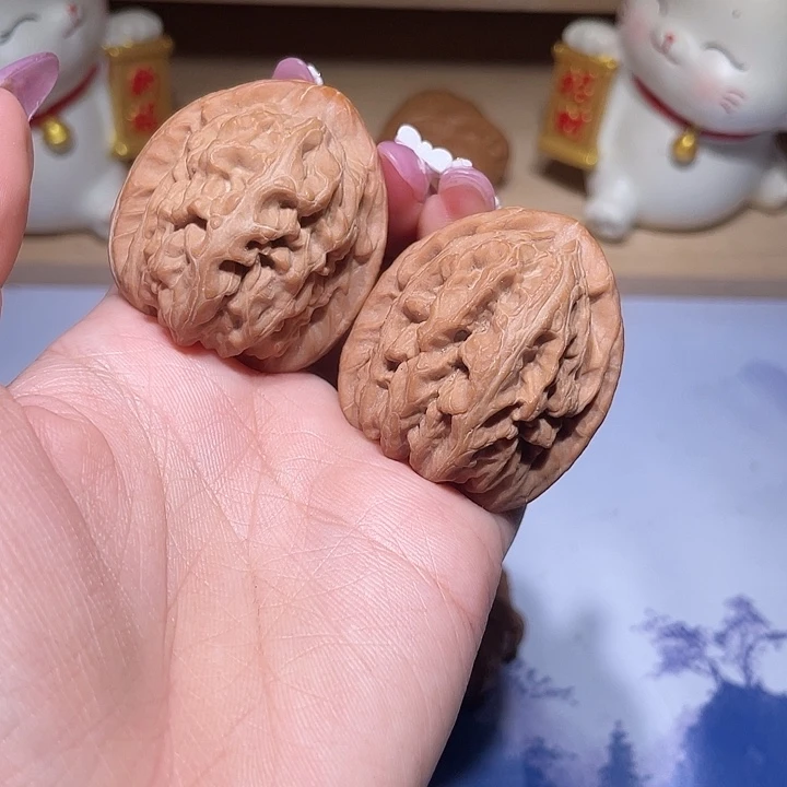 吊坠文玩核桃40红锦鲤