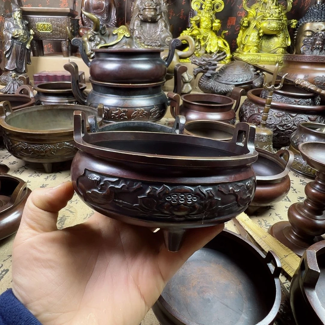 涛****2铜香炉铜摆件家用供香炉